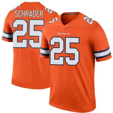 Cody Schrader Men's Legend Orange Denver Broncos Color Rush Jersey