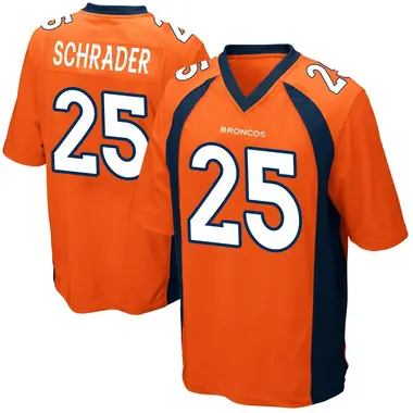 Cody Schrader Youth Game Orange Denver Broncos Team Color Jersey