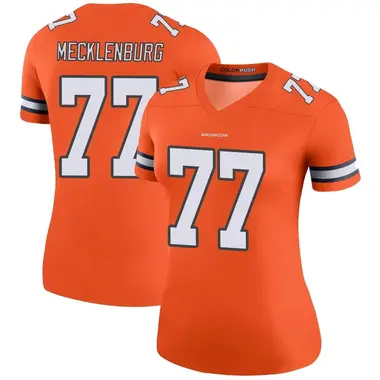 Karl Mecklenburg Women's Legend Orange Denver Broncos Color Rush Jersey